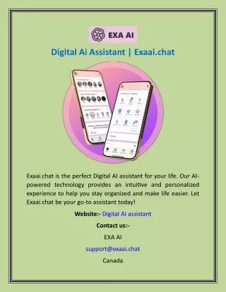 Digital Ai Assistant  Exaai.chat