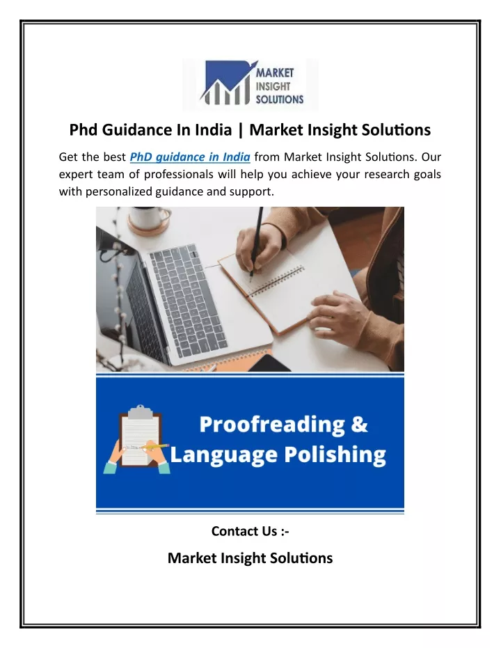 phd guidance in india market insight solutions
