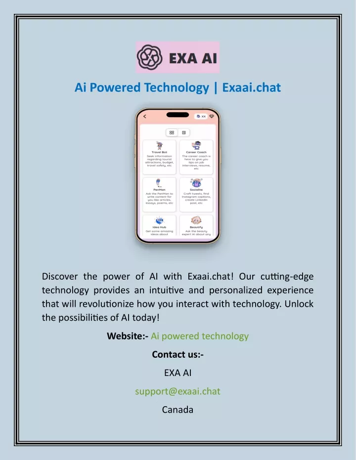ai powered technology exaai chat