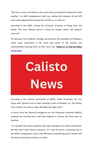 The Secret History Of Calisto News
