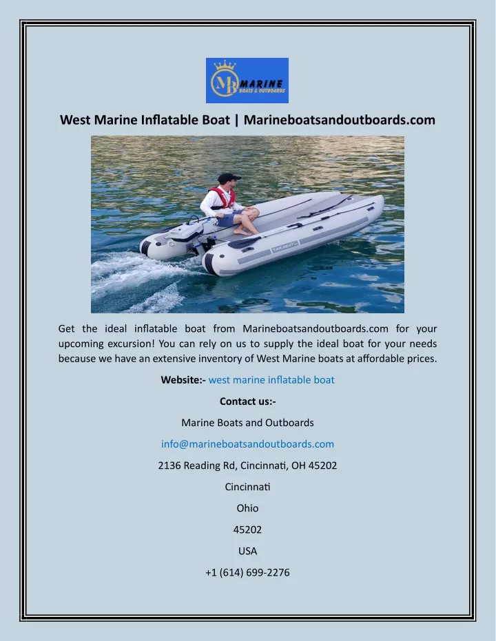 west marine inflatable boat