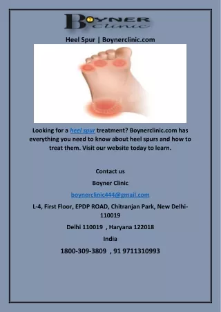 heel spur boynerclinic com