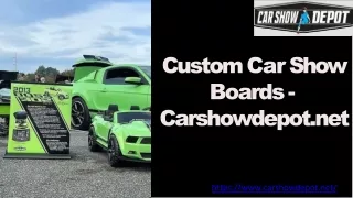 Custom Car Show Boards - Carshowdepot.net