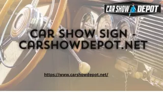 Car show sign - Carshowdepot.net
