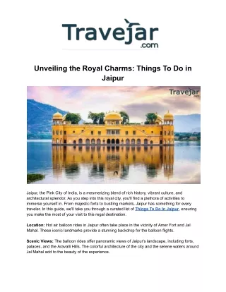 unveiling the royal charms things to do in jaipur