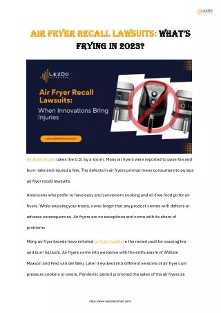 Air Fryer Recall Lawsuits: What’s Frying in 2023?