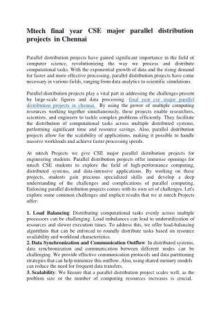 mtech final year projects in chennai