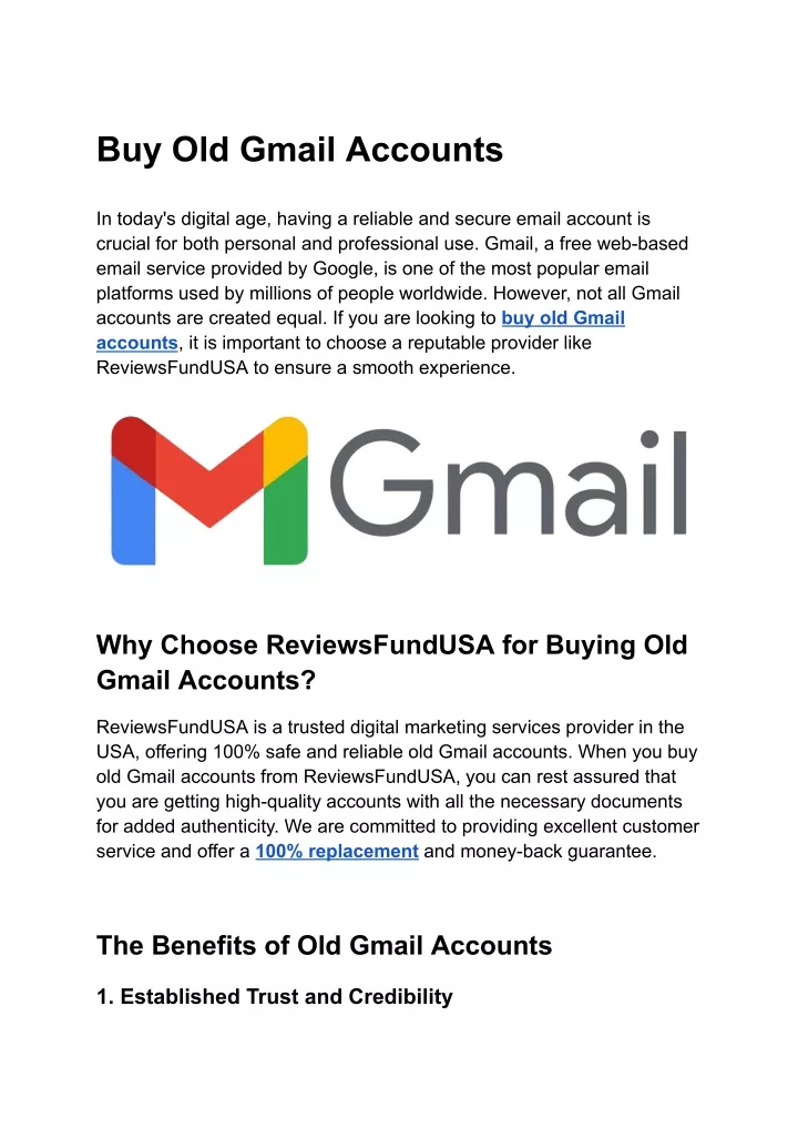 buy old gmail accounts