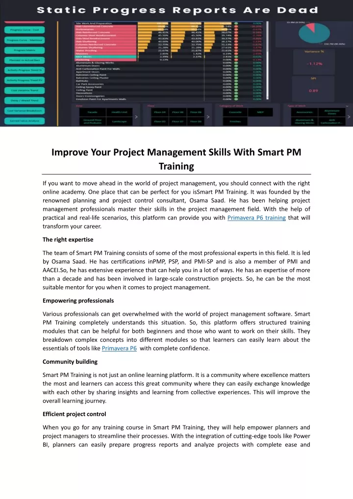 PPT - Improve Your Project Management Skills With Smart PM Training ...