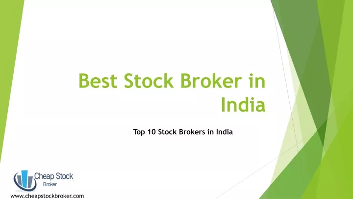 best stock broker in india