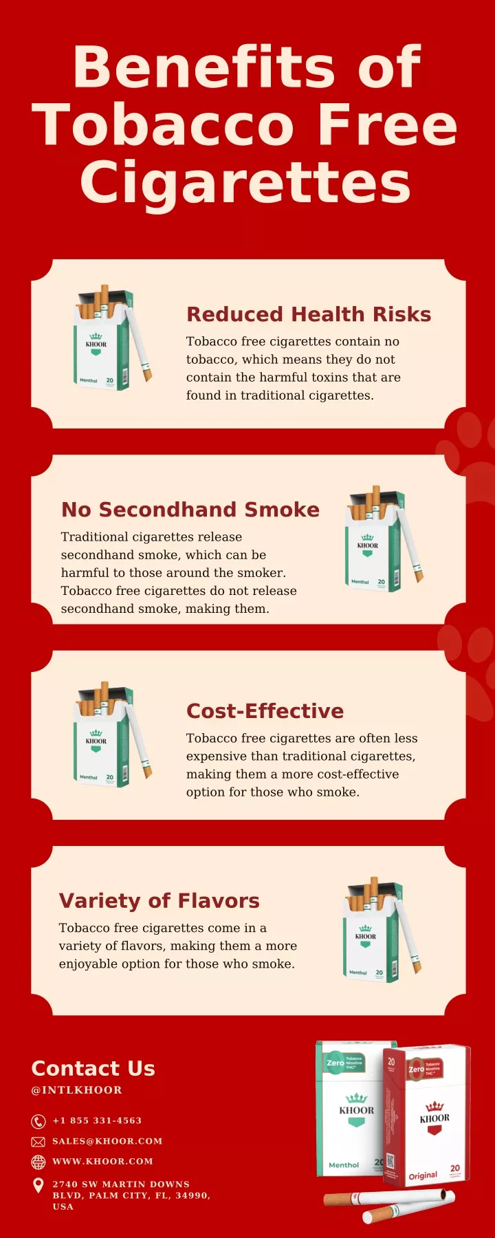 benefits of tobacco free cigarettes