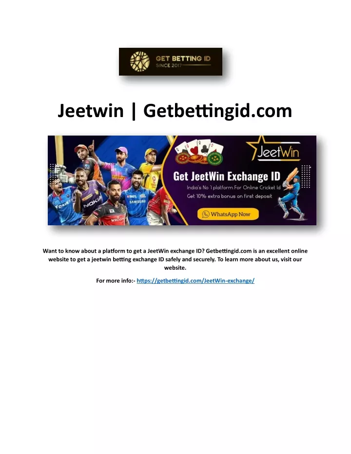 jeetwin getbettingid com