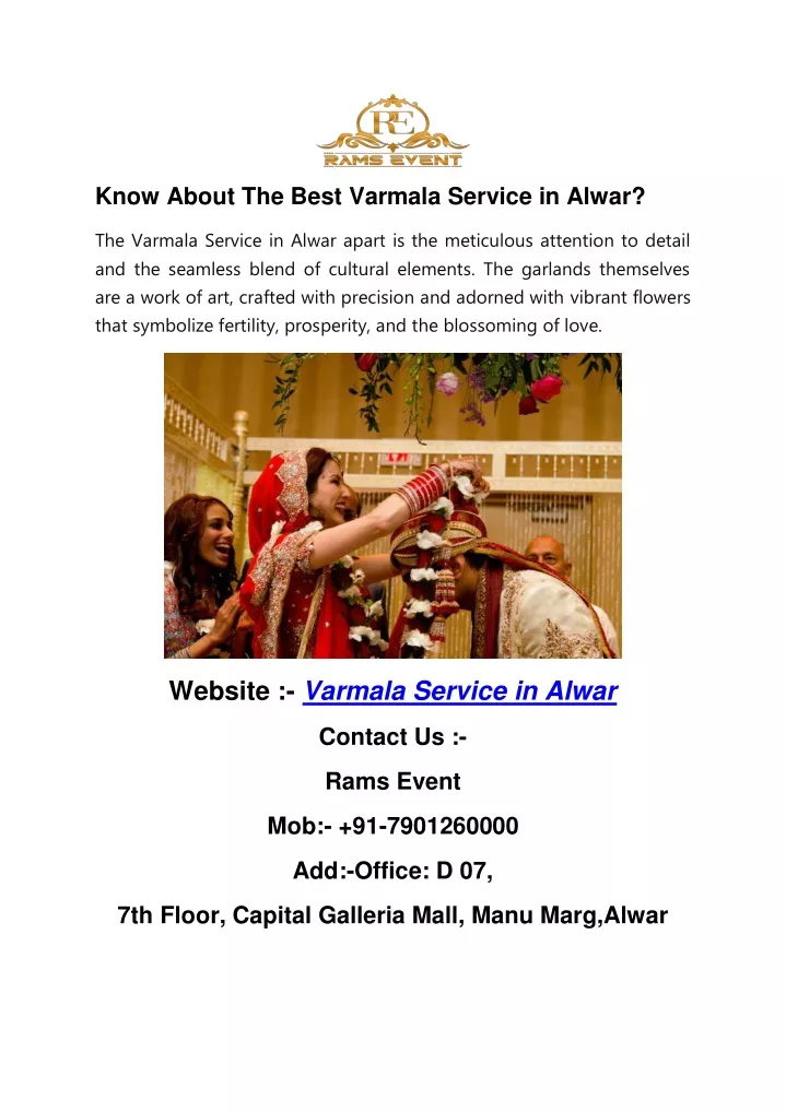 know about the best varmala service in alwar