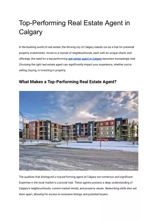Top-Performing Real Estate Agent in Calgary- Ramesh verma