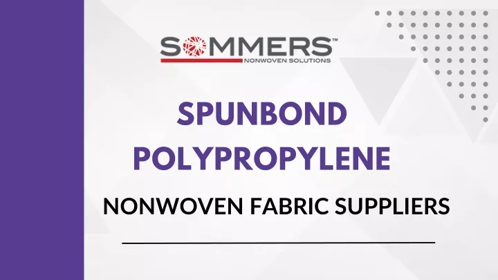 spunbond polypropylene