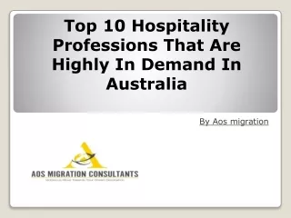 Top 10 Hospitality Professions That Are Highly In demand in Australia