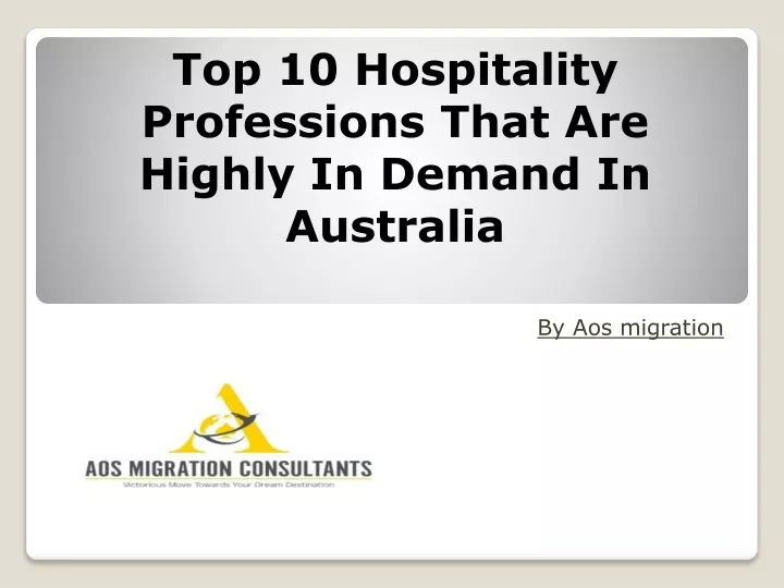 top 10 hospitality professions that are highly in demand in australia