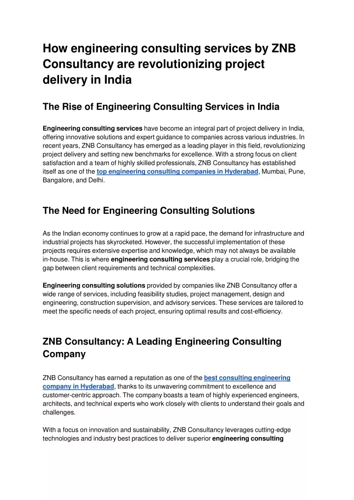 how engineering consulting services