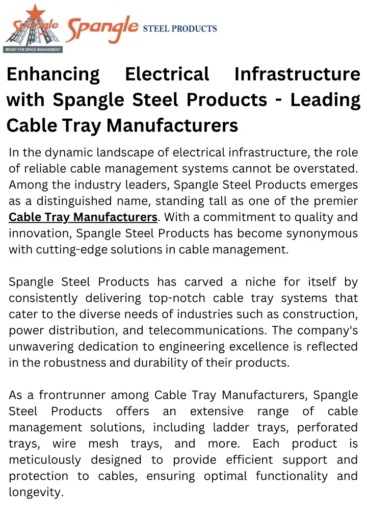 enhancing with spangle steel products leading