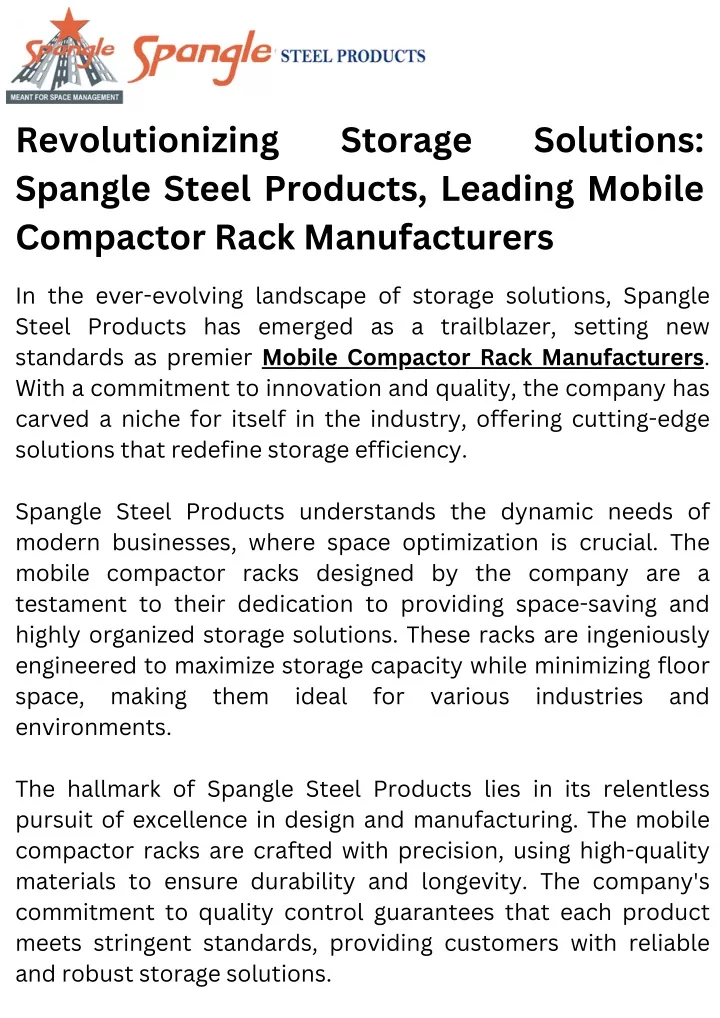 revolutionizing spangle steel products leading