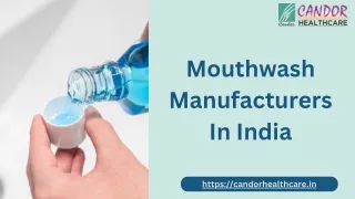 Mouthwash Manufacturers In India