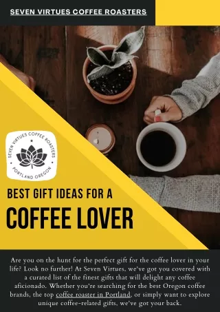 Best Gift Ideas for a Coffee Lover