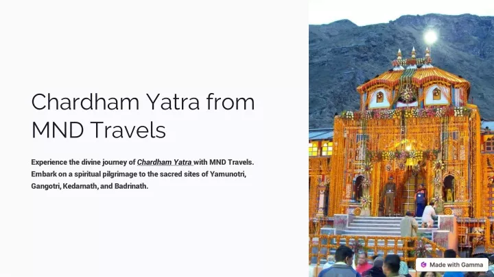 chardham yatra from mnd travels