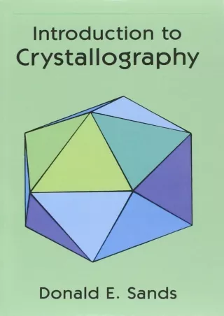 Read ebook [PDF]  Introduction to Crystallography (Dover Books on Chemistry)