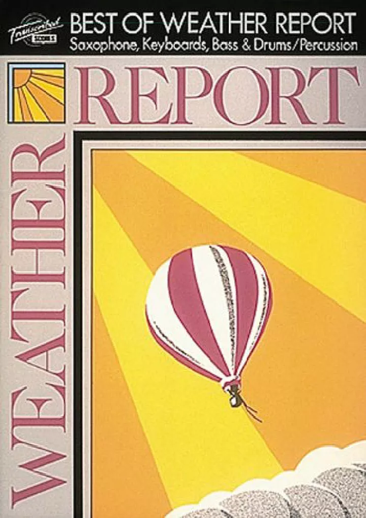 pdf read download the best of weather report