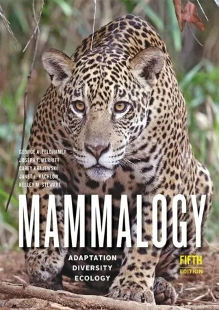 READ [PDF]  Mammalogy: Adaptation, Diversity, Ecology