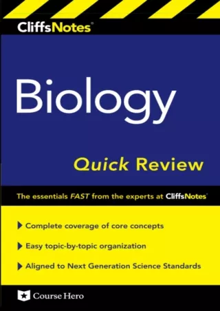 READ [PDF]  CliffsNotes Biology Quick Review: Third Edition