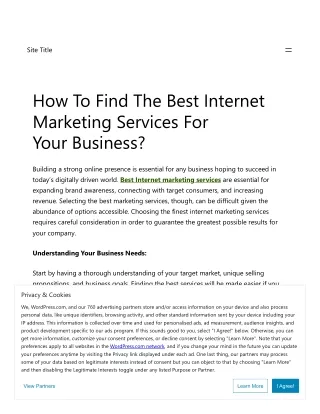 How To Find The Best Internet Marketing Services For Your Business?