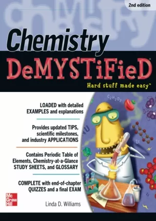 Read ebook [PDF]  Chemistry DeMYSTiFieD, Second Edition (Demystified)