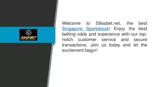 welcome to s9asbet net the best singapore