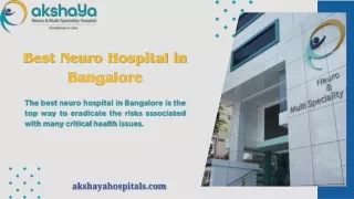 Best Neuro Hospital in Bangalore