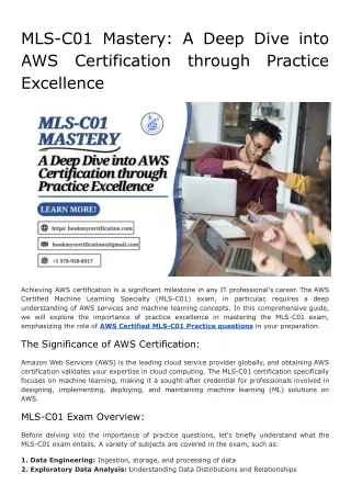 mls c01 mastery a deep dive into