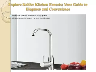 Explore Kohler Kitchen Faucets Your Guide to Elegance and Convenience