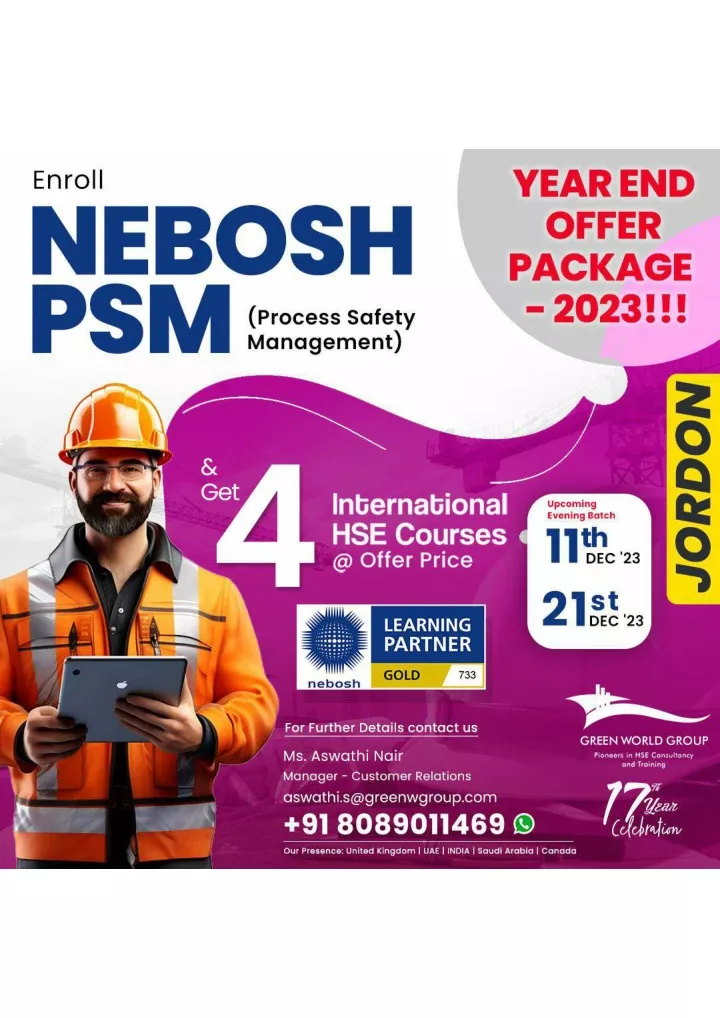 Ppt How Green World Groups Nebosh Psm In Jordon Is Transforming Safety Education Powerpoint 