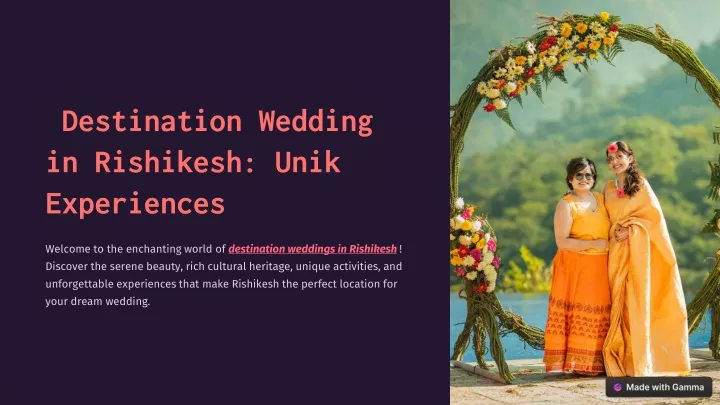 destination wedding in rishikesh unik experiences
