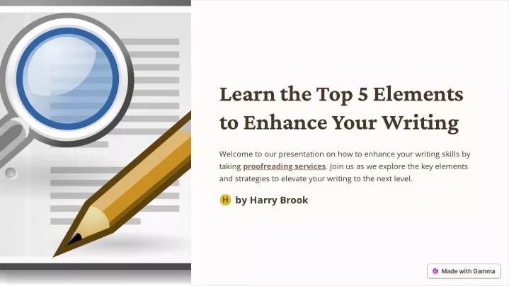 learn the top 5 elements to enhance your writing