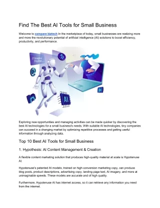 Find the Best AI tools for Small Business