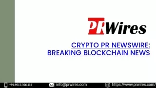 Crypto PR Newswire Breaking Blockchain News