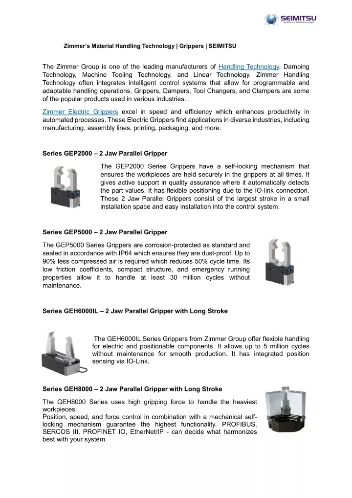 zimmer s material handling technology grippers