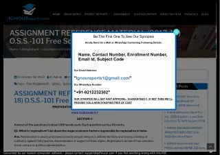 Assignment Reference Material 2017 18 O S S 101 Free Solved Assignmnet