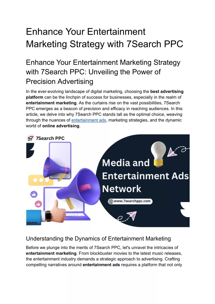 enhance your entertainment marketing strategy