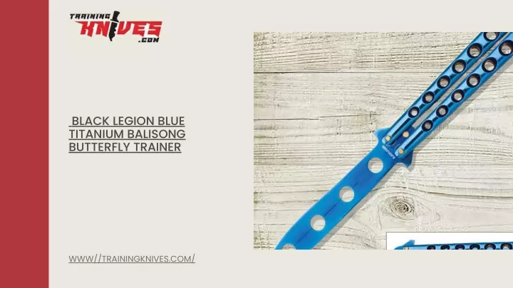 black legion blue titanium balisong butterfly