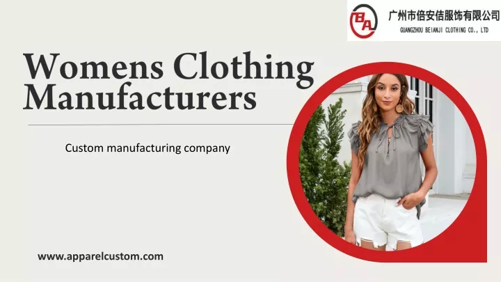 womens clothing manufacturers