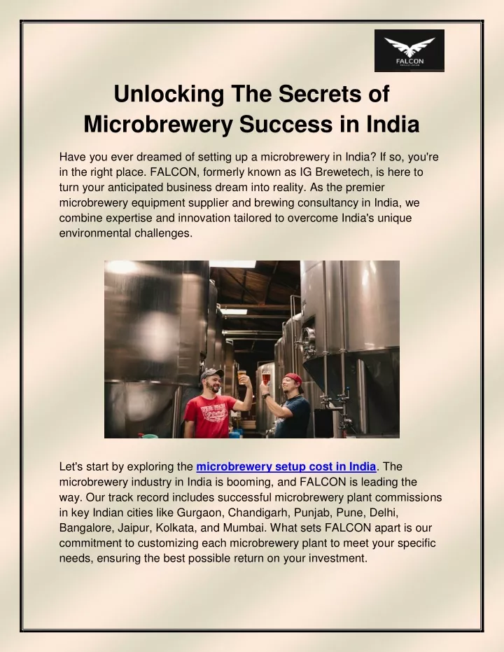 unlocking the secrets of microbrewery success