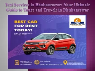 Taxi Services in Bhubaneswar Your Ultimate Guide to Tours and Travels in Bhubaneswar