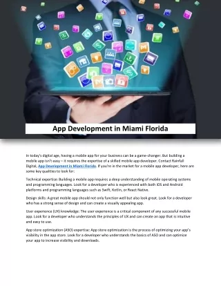 App Development in Miami Florida - Rainfall Digital